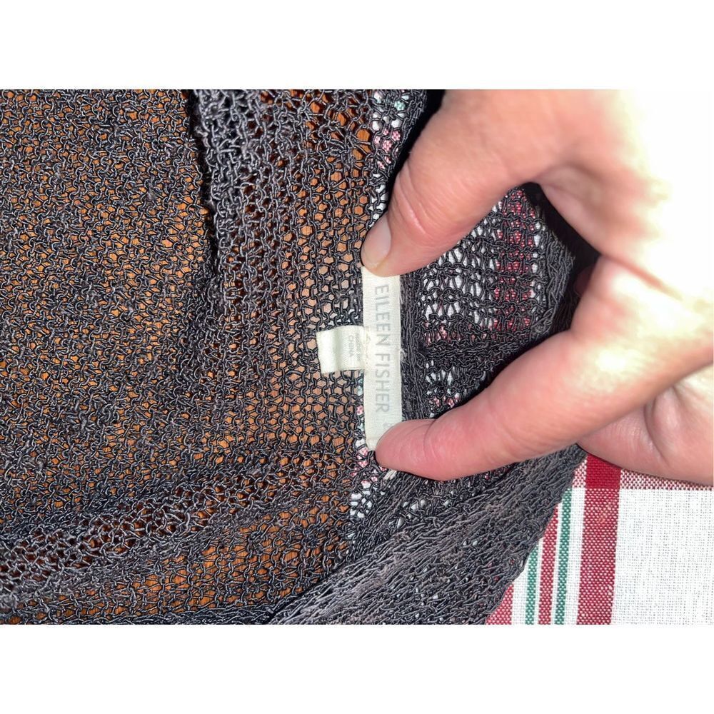 Eileen Fisher Small Gray Loose Weave Cardigan see note - Picture 3 of 8